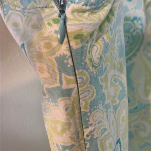 Blue and Green Paisley Dress - Picture 5 of 7